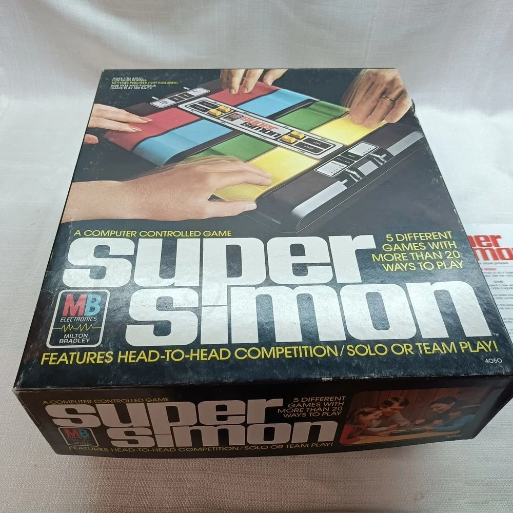 Milton Bradley Super Simon Game 1979 Retro Vtg For Parts Only Box Manual‎ READ
